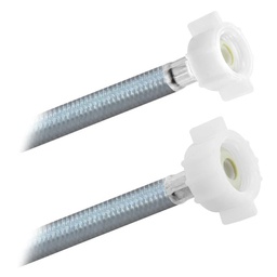 [3942] FamaFlex Poliacero Para Sanitario 1/2" FIP x 7/8" AM x 55cm.-22"  (3942)