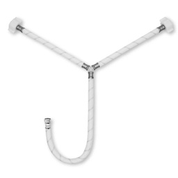 [3589] FamaFlex Poli-Acetal Para Agua Potable TEE 3/8&quot; COMP. x 1/2&quot; AM x 1/2&quot; AM x 55cm.-22&quot;  (3589)