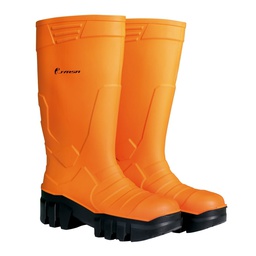 [JYR-600ANHV27] BOTA DE SEGURIDAD DE TPU TERMICA ANARANJADA TALLA 27