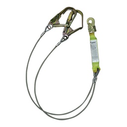 [JYR-AM2CAG1M83C] AMORTIGUADOR CON DOBLE CABLE DE ACERO  GANCHOS GRANDES LINEA VERDE