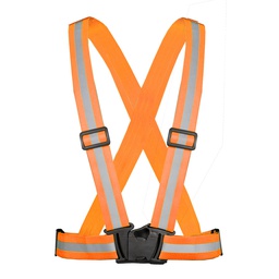 [SR-1088AN] CHALECO CARRILLERO ELASTICO DE ALTA VISIBILIDAD ANARANJADO UNITALLA