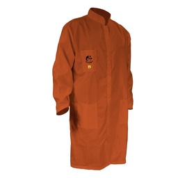[ECO-5000ANGD] BATA ANTIESTATICA ECOFRIENDLY ANARANJADA TALLA GRANDE.
