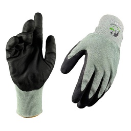 [ECO-EA600S9] GUANTE ECOLOGICO RECUBIERTO DE NITRILO RESISTENTE AL CORTE NIVEL 6 TALLA 9
