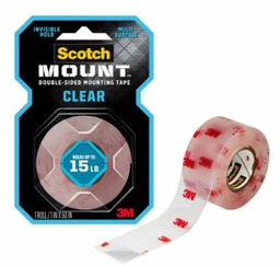 [70009125082 ó 70009113930] CINTA MONTAJE 3M TRANSPARENTE  25.4mmX 1.5m.