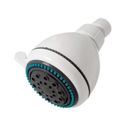 [44BB] REGADERA BARCELONA 3&quot; DIAM. (76MM) C/3 FUNCIONES ACA/BLANCO