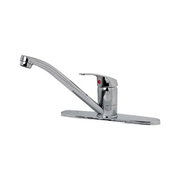 [7MQ] MEZCLADORA MONOMANDO P/FREG. AL PISO A.CROMO