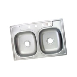 [9DTE] TARJA DE AC.IOX.DOBLE TINA 83.3X48.3 15CM PROF.