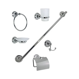 [JE33C] JUEGO ACCESORIOS ACABADO CROMO P/EMPOTRAR