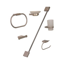 [JE97C] JUEGO  ACCESORIOS P/EMPOTRAR AC.CROMO