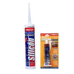 [4007] SILICON PRESTO 100% TRANSP TUBO 70 GR