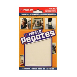 [3121] PRESTO PEGOTES EMPAQUE 20 CUADRITOS