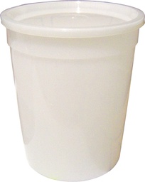 [VEN - B004] BOTE PLASTICO 1 LTO. C/TAPA BCA. PLASTIENVASES