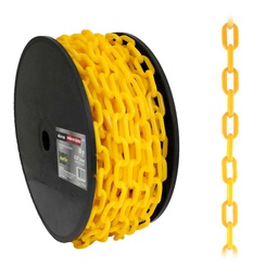 [D-530] CADENA DE PLÁSTICO Ø6MM*25M AMARILLO