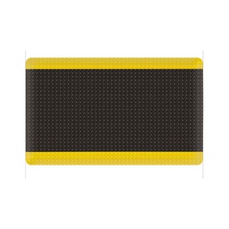 [TP-1300] TAPETE ANTIFATIGA (USA) T/DIAMANTE NEGRO/AMARILLO 9/16'' X 24'' X 36''