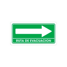 [TS-0020] SEÑALAMIENTO RUTA EVACUACION DERECHA 15 X 30CM