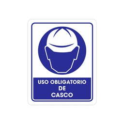 [TS-0065] SEÑALAMIENTO USO CASCO 25 X 35CM