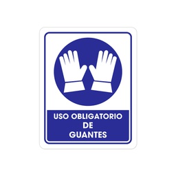 [TS-0075] SEÑALAMIENTO USO GUANTES 25 X 35CM