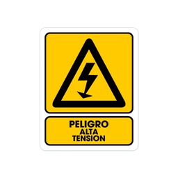 [TS-0140] SEÑALAMIENTO PELIGRO ALTA TENSION 25 X 35CM