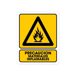 [TS-0145] SEÑALAMIENTO MATERIALES INFLAMABLES 25 X 35CM