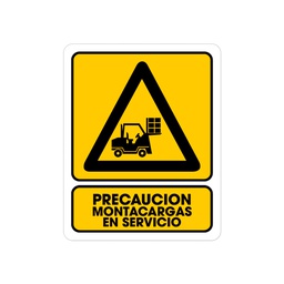 [TS-0155] SEÑALAMIENTO MONTACARGAS EN SERVICIO 25 X 35CM