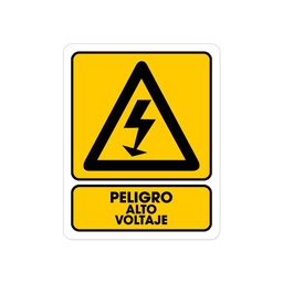 [TS-0160] SEÑALAMIENTO PELIGRO ALTO VOLTAJE 25 X 35CM