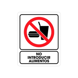 [TS-0195] SEÑALAMIENTO PROHIBIDO ALIMENTOS 25 X 35CM