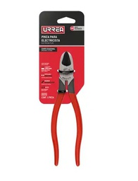 [Pinza para electricista con mango rubber grip de 7-3/4" corte diagonal alta palanca Urrea] 207G