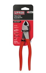 [Pinza para electricista con mango rubber grip de 7-15/16" corte diagonal alta palanca Urrea] 207GHL