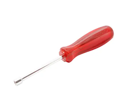 [Destornillador con mango ámbar color rojo, de caja en pulgadas 1/4" x 3" Urrea] 9208