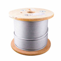 [B-201] CABLE DE ACERO ALMA DE FIBRA FC 6X26 1/4&quot; ROLLO 500M