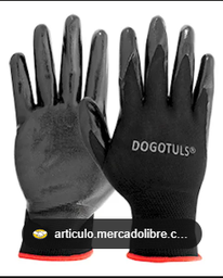 [NO IDENTIFICADO] GUANTE DE NYLON CON PALMA DE NITRILO NEGRO HW3002