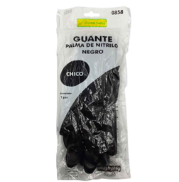 [NO IDENTIFICADO] 0858 GUANTE PALMA DE NITRILO NEGRO CH 1 PAR