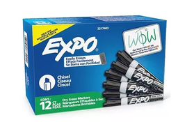 [2217403] MARCADOR DE PIZARRON DE COLOR NEGRO PUNTA CINCEL EXPO