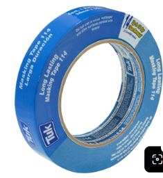 [72167200600-7] Masking tape azul, larga duración "114"de 24 mm x 50 metros TUK