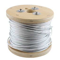 [B-018-1] CABLE DE ACERO GALVANIZADO 7X7 1/4&quot; ROLLO 500M