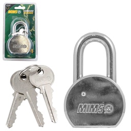 [BL-0130] CANDADO REDONDO DE ACERO 65MM C/3 LLAVES (CAJA C/6 PZAS - PRECIO X PIEZA)