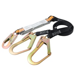 [CC-0015] LINEA DE VIDA DUAL TIPO BANDA CON GANCHO GRANDE C/AMORTIGUADOR