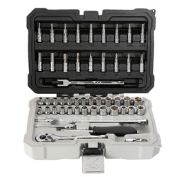 [DM-053015] JUEGO  D/51 DADOS CUADRO 1/4" FRACC. Y METRIC. P/MECANICO