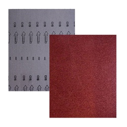 [LW-1205] HOJA DE LIJA RESPALDO DE TELA OXIDO DE ALUMINIO 9" X 11" G050(Precio x pieza - Empaque c/25 pzas)