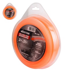 [MS-0185] HILO DUAL P/DESBROZADORA EN BLISTER 3mm X 51m - NARANJA