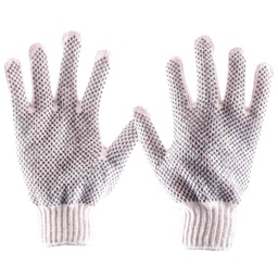 [ST020-10] GUANTE ALGODON BLANCO C/PUNTOS PVC UNITALLA