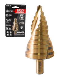 [ST-5-192-070] BROCA ESCALONADA ESPIRAL COBALTO #5 1/4'' - 1-3/8'' WESTON PLUS